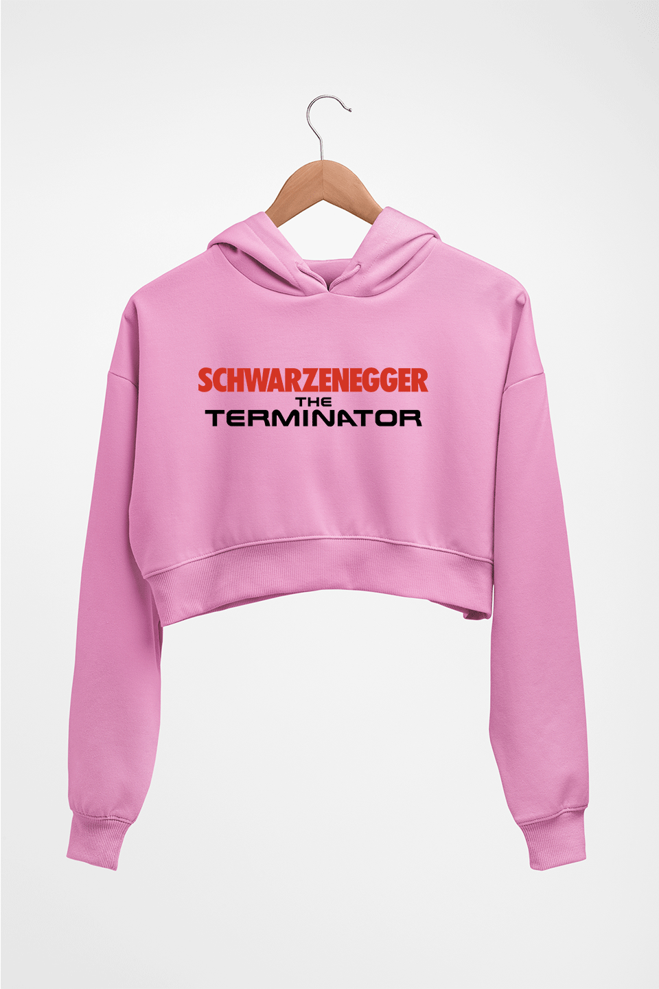 terminator Crop HOODIE FOR WOMEN-Light Baby Pink-Ektarfa.online
