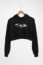 Load image into Gallery viewer, Staind Crop HOODIE FOR WOMEN-Black-Ektarfa.online
