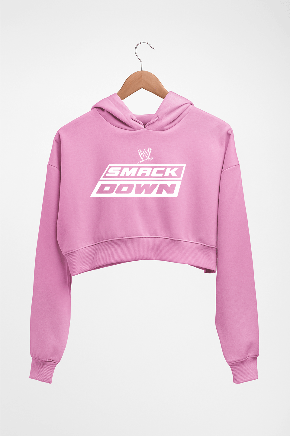 smackdown Crop HOODIE FOR WOMEN-Light Baby Pink-Ektarfa.online
