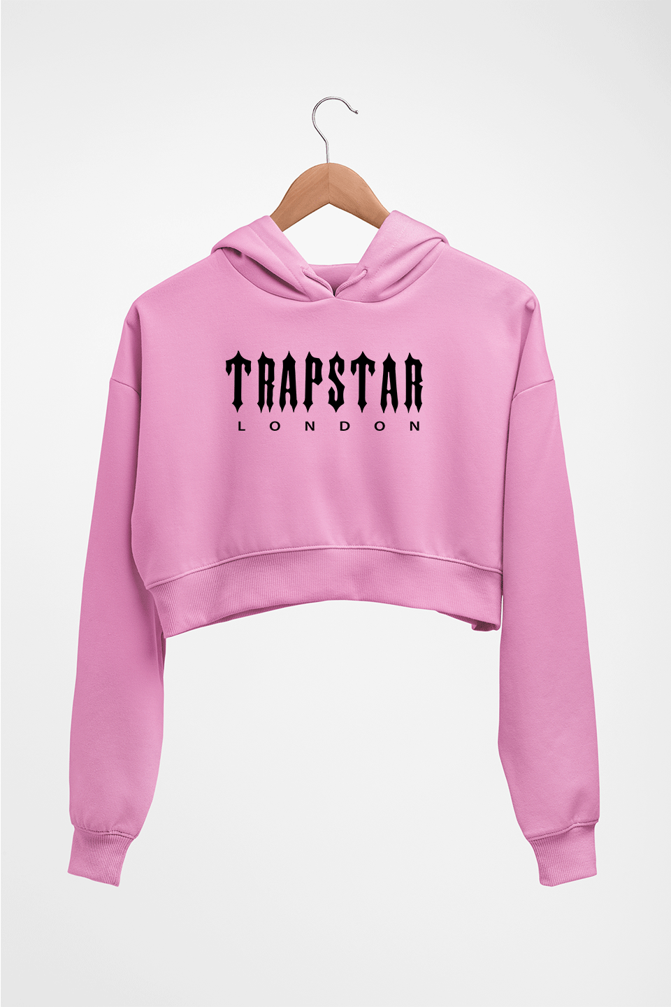 Trapstar Crop HOODIE FOR WOMEN-Light Baby Pink-Ektarfa.online
