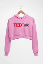 Load image into Gallery viewer, Ted Talk Crop HOODIE FOR WOMEN-Light Baby Pink-Ektarfa.online
