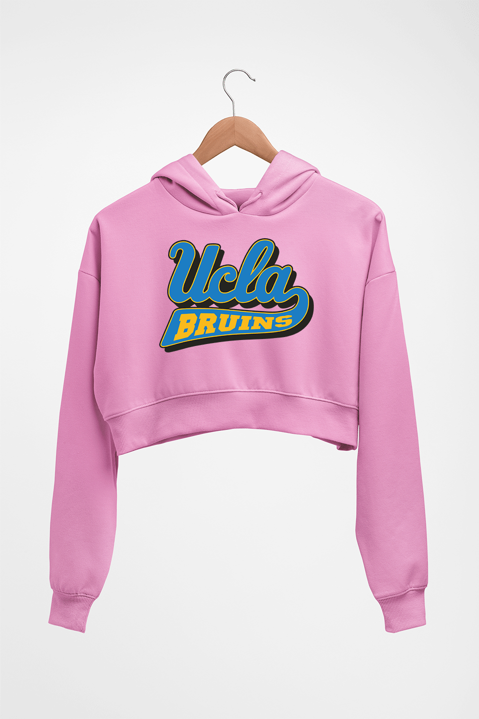 UCLA Bruins Crop HOODIE FOR WOMEN-Light Baby Pink-Ektarfa.online
