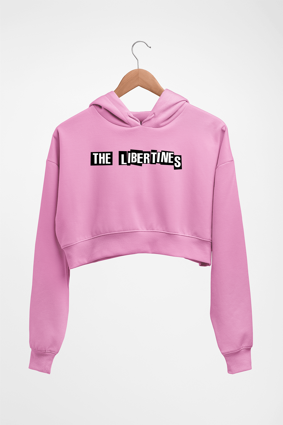libertines Crop HOODIE FOR WOMEN-Light Baby Pink-Ektarfa.online