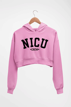 Load image into Gallery viewer, NICU crew Crop HOODIE FOR WOMEN-Light Baby Pink-Ektarfa.online
