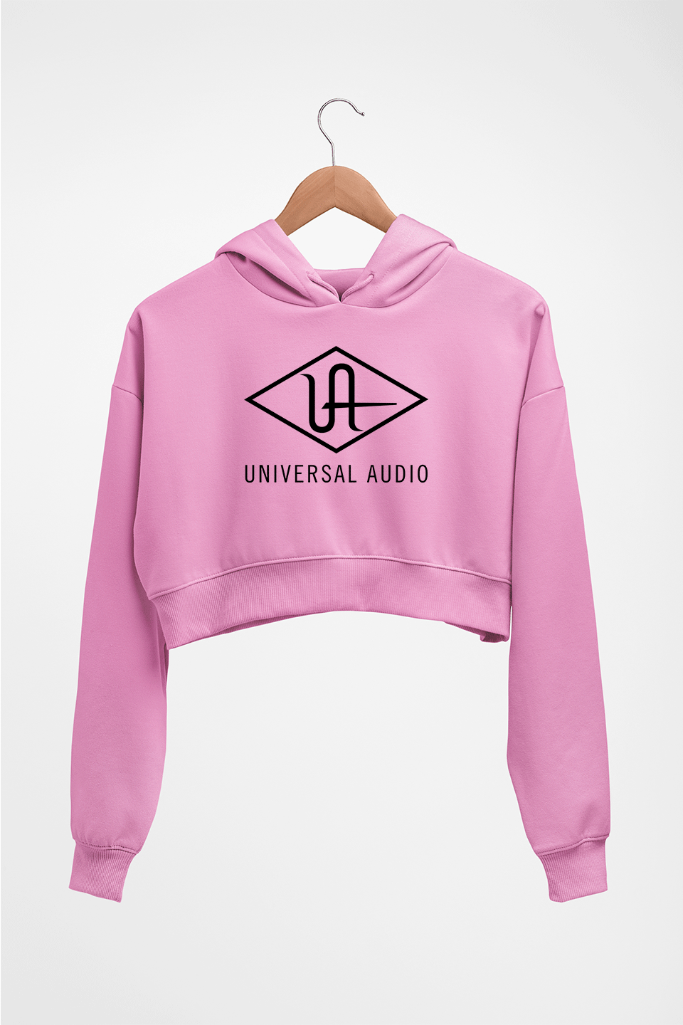 universal audio Crop HOODIE FOR WOMEN-Light Baby Pink-Ektarfa.online
