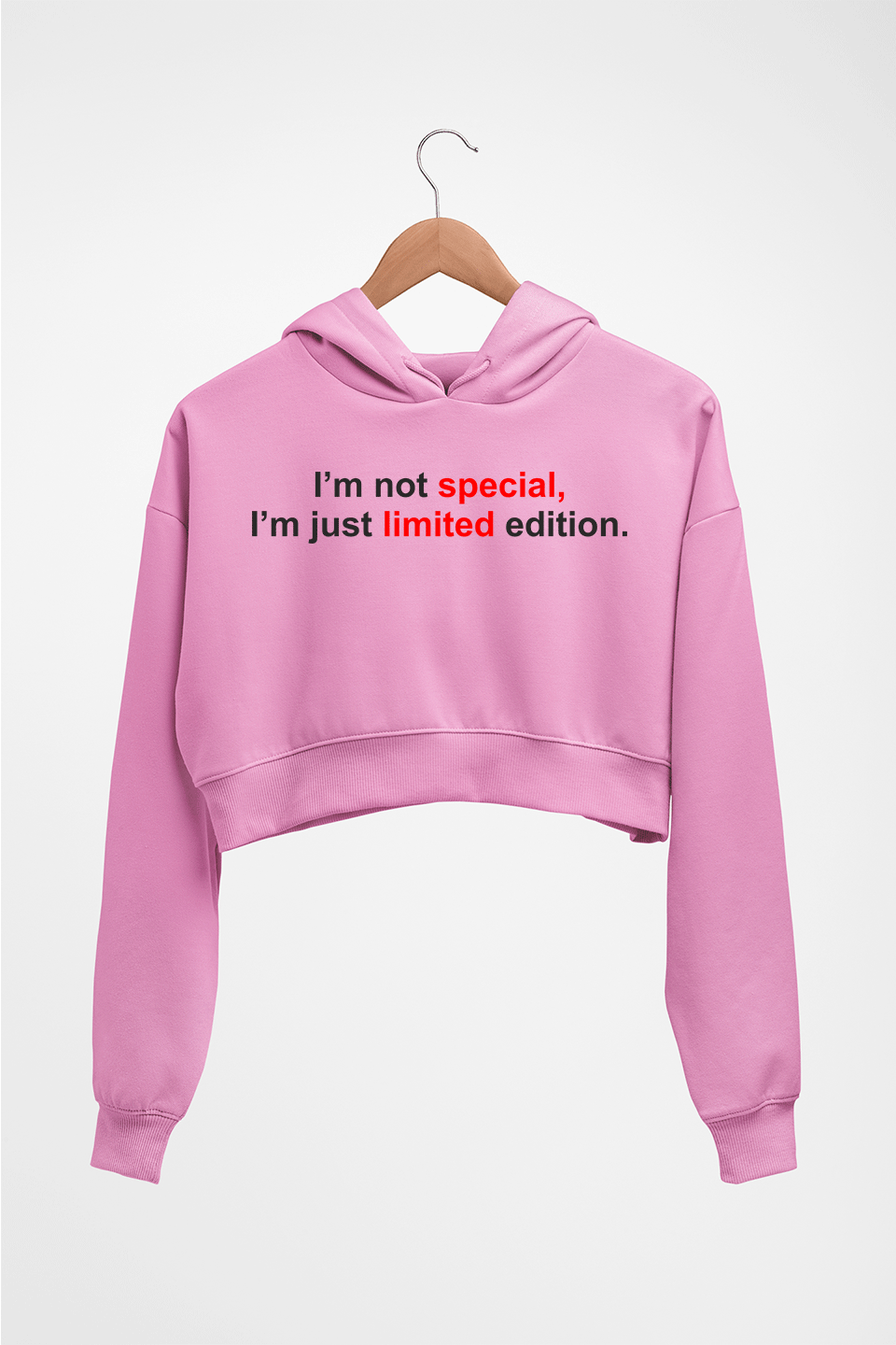 limited edition Crop HOODIE FOR WOMEN-Light Baby Pink-Ektarfa.online