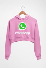 Load image into Gallery viewer, WhatsApp Crop HOODIE FOR WOMEN-Light Baby Pink-Ektarfa.online
