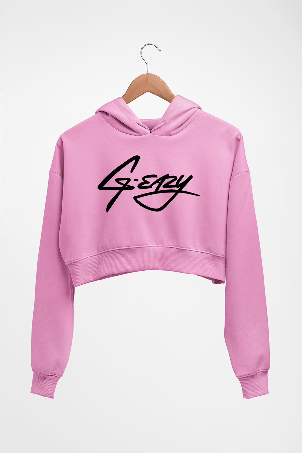 g-eazy Crop HOODIE FOR WOMEN-Light Baby Pink-Ektarfa.online