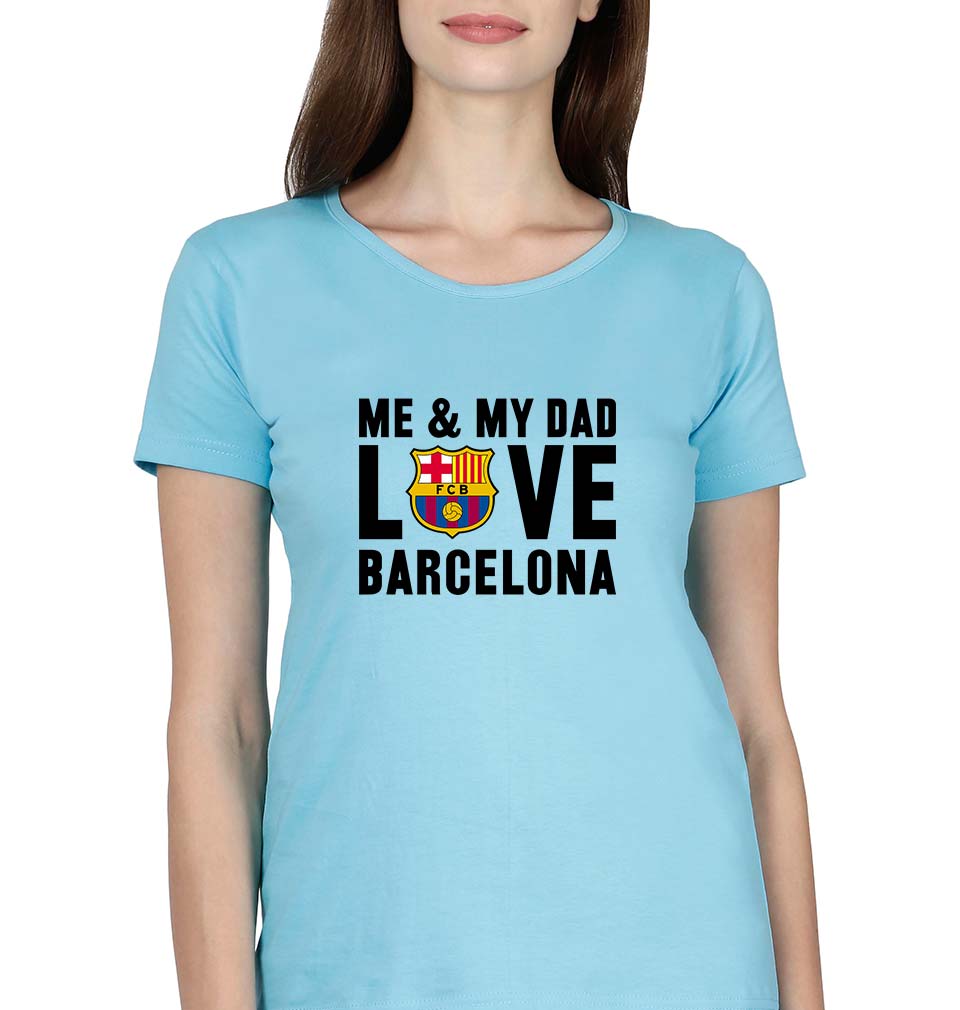 Love Barcelona T-Shirt for Women-SkyBlue-Ektarfa.online