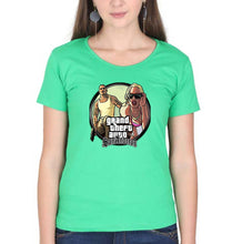 Load image into Gallery viewer, Grand Theft Auto (GTA) T-Shirt for Women-Flag Green-Ektarfa.online
