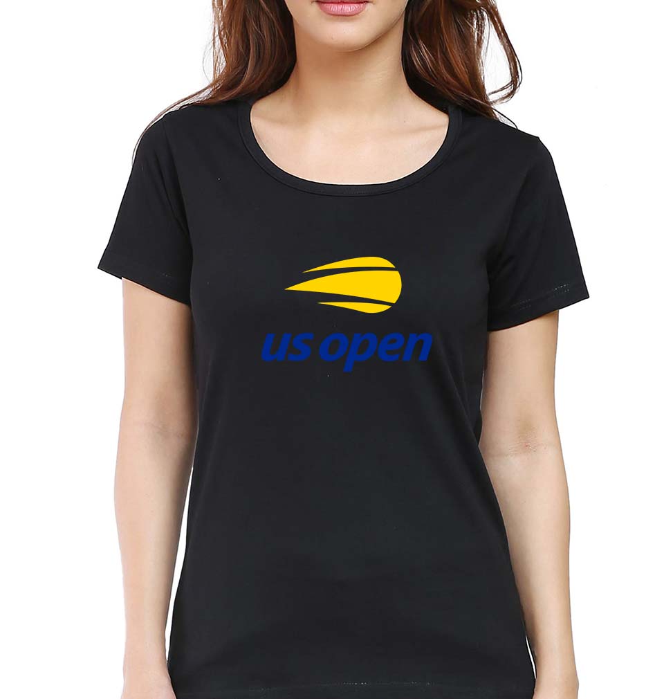 US Open T-Shirt for Women-Black-Ektarfa.online