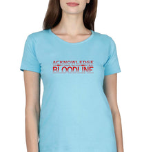 Load image into Gallery viewer, acknowledge the bloodline T-Shirt for Women-SkyBlue-Ektarfa.online
