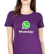 Load image into Gallery viewer, WhatsApp T-Shirt for Women-Purple-Ektarfa.online
