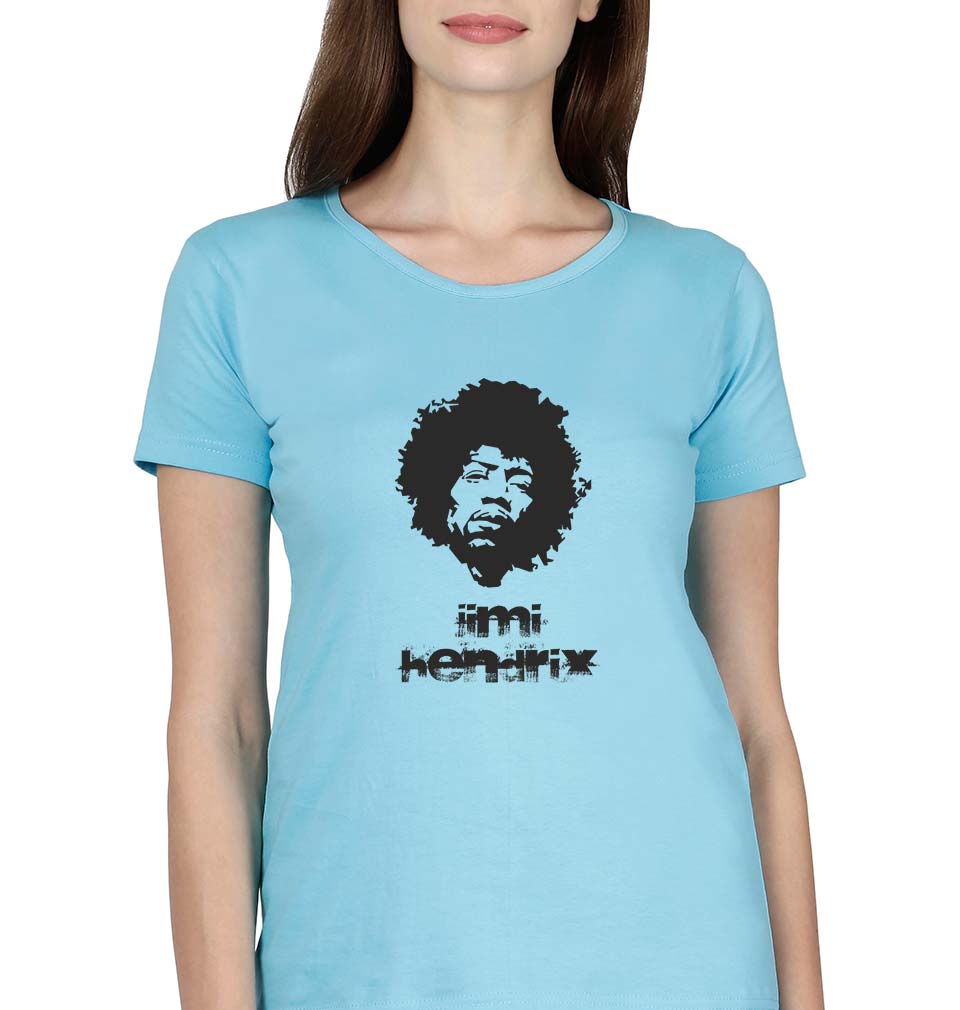 Jimi Hendrix T-Shirt for Women-SkyBlue-Ektarfa.online
