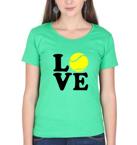 Love Tennis T-Shirt for Women-Flag Green-Ektarfa.online