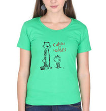 Load image into Gallery viewer, calvin hobbes T-Shirt for Women-Flag Green-Ektarfa.online
