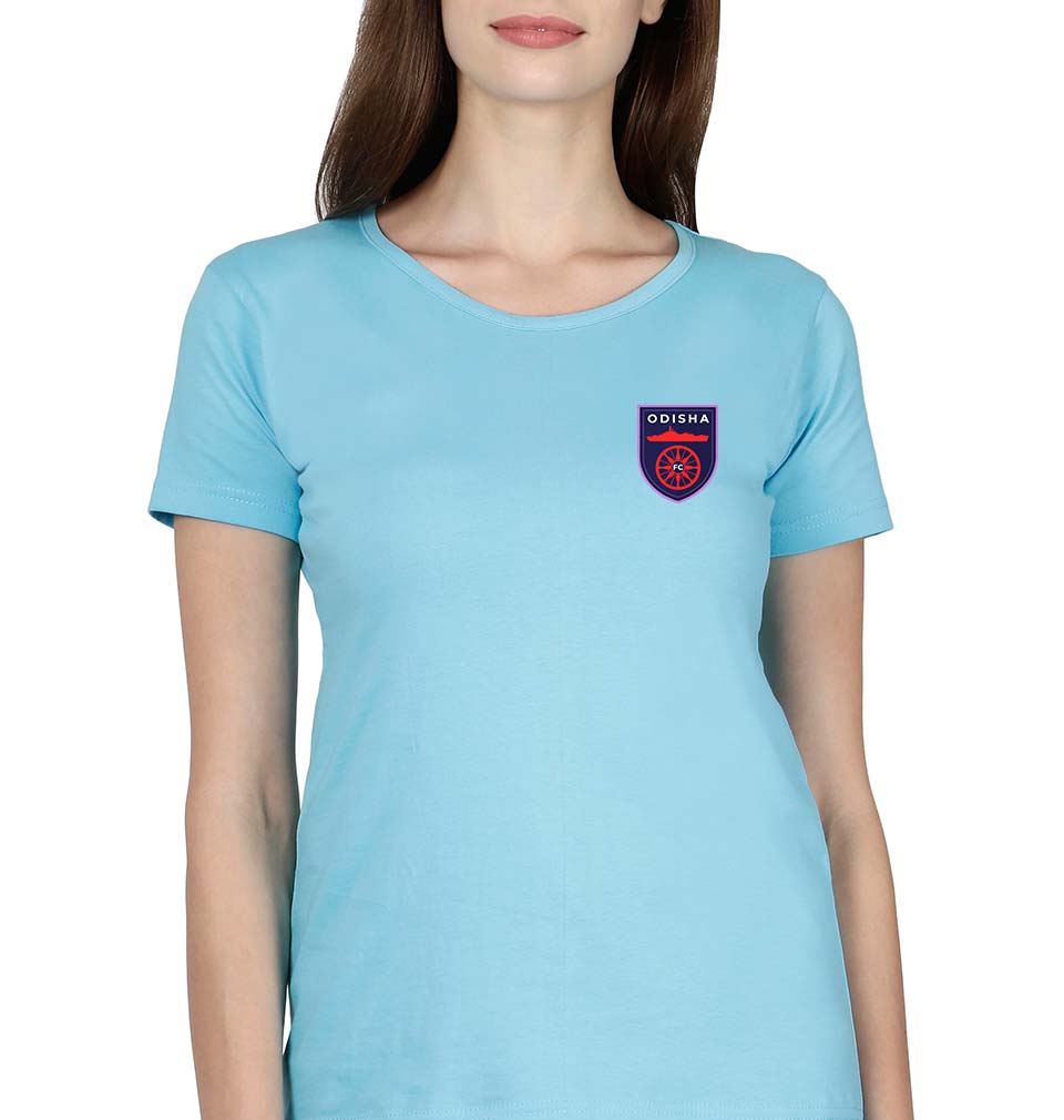 Odisha FC T-Shirt for Women-SkyBlue-Ektarfa.online