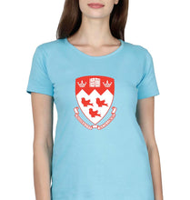 Load image into Gallery viewer, McGill University T-Shirt for Women-SkyBlue-Ektarfa.online
