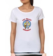 Load image into Gallery viewer, Los Pollos Hermanos Breaking Bad T-Shirt for Women-White-Ektarfa.online
