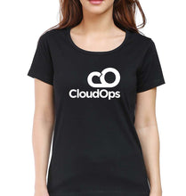 Load image into Gallery viewer, CloudOps T-Shirt for Women-Black-Ektarfa.online
