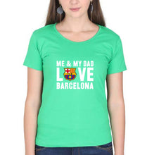 Load image into Gallery viewer, Love Barcelona T-Shirt for Women-flag green-Ektarfa.online
