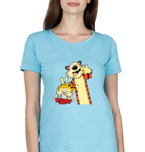 Load image into Gallery viewer, calvin hobbes T-Shirt for Women-SkyBlue-Ektarfa.online
