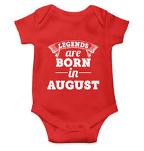 Load image into Gallery viewer, Legends are Born in August Kids Romper For Baby Boy/Girl-0-5 Months(18 Inches)-RED-Ektarfa.online
