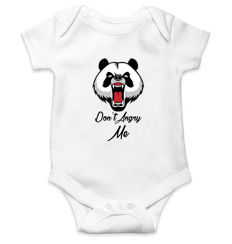 Don't Angry Me Kids Romper For Baby Boy/Girl-0-5 Months(18 Inches)-White-Ektarfa.online