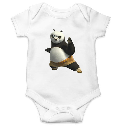 Kung Fu Panda Kids Romper For Baby Boy/Girl-0-5 Months(18 Inches)-White-Ektarfa.online