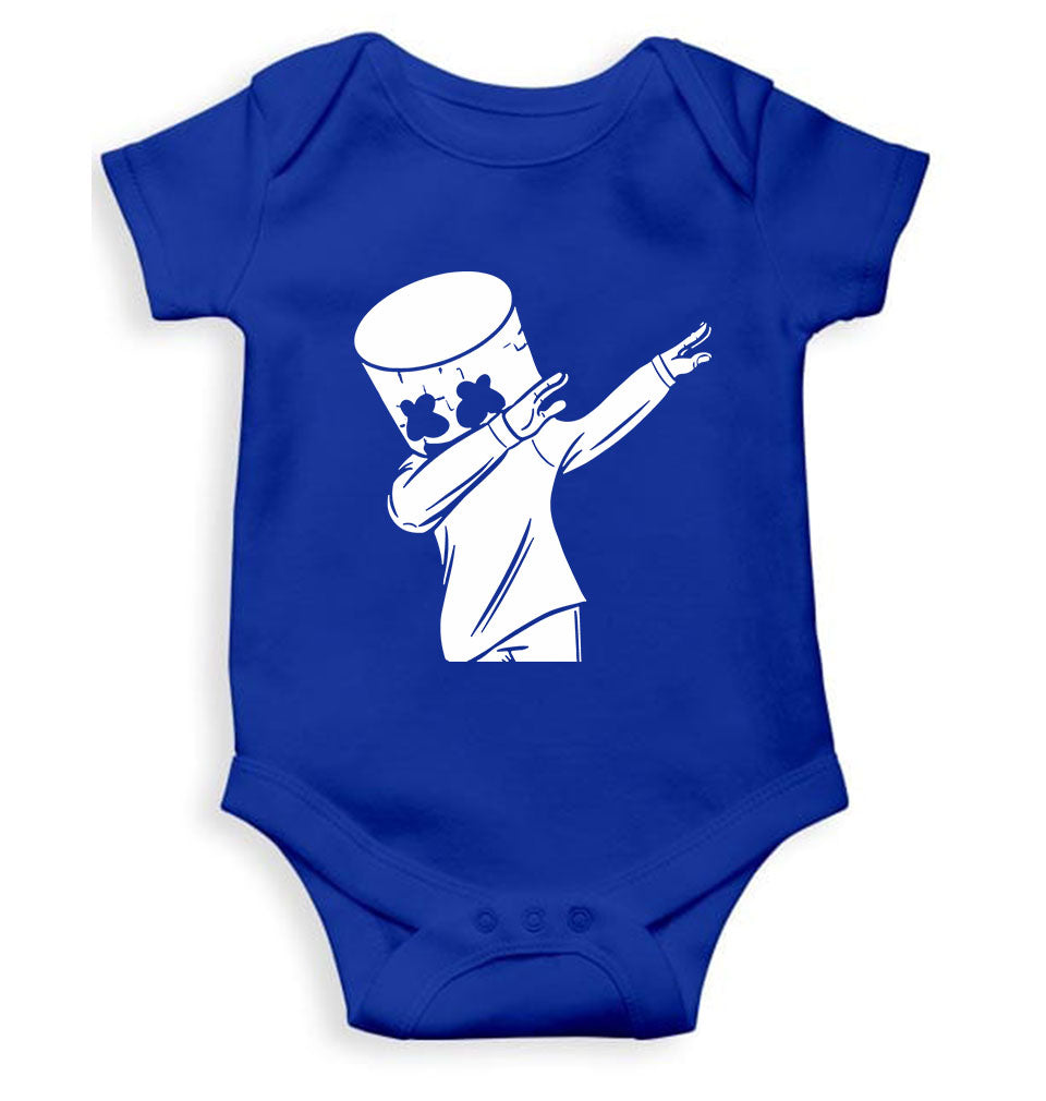 Dab Marshmello Kids Romper For Baby Boy/Girl-0-5 Months(18 Inches)-Royal Blue-Ektarfa.online