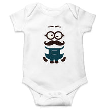 Load image into Gallery viewer, Minion Mustache Kids Romper For Baby Boy/Girl-0-5 Months(18 Inches)-White-Ektarfa.online
