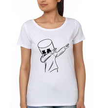 Load image into Gallery viewer, Dab Marshmello T-Shirt for Women-White-Ektarfa.online
