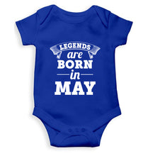 Load image into Gallery viewer, Legends are Born in May Kids Romper For Baby Boy/Girl-0-5 Months(18 Inches)-Royal Blue-Ektarfa.online
