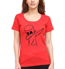 Load image into Gallery viewer, Dab Marshmello T-Shirt for Women-Red-Ektarfa.online
