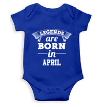 Load image into Gallery viewer, Legends are Born in April Kids Romper For Baby Boy/Girl-0-5 Months(18 Inches)-Royal Blue-Ektarfa.online
