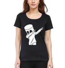 Load image into Gallery viewer, Dab Marshmello T-Shirt for Women-Black-Ektarfa.online
