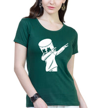 Load image into Gallery viewer, Dab Marshmello T-Shirt for Women-Dark Green-Ektarfa.online
