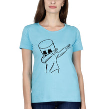 Load image into Gallery viewer, Dab Marshmello T-Shirt for Women-Light Blue-Ektarfa.online
