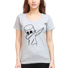Load image into Gallery viewer, Dab Marshmello T-Shirt for Women-Grey Melange-Ektarfa.online
