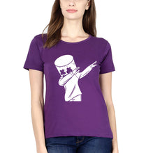 Load image into Gallery viewer, Dab Marshmello T-Shirt for Women-Purple-Ektarfa.online
