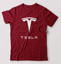 Load image into Gallery viewer, Tesla T-Shirt for Men-Maroon-Ektarfa.online
