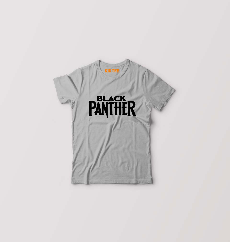 Black Panther Superhero Kids T-Shirt for Boy/Girl-Grey-Ektarfa.online