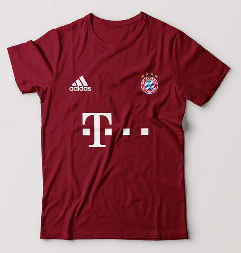 FC Bayern Munich 2021-22 T-Shirt for Men-Maroon-Ektarfa.online