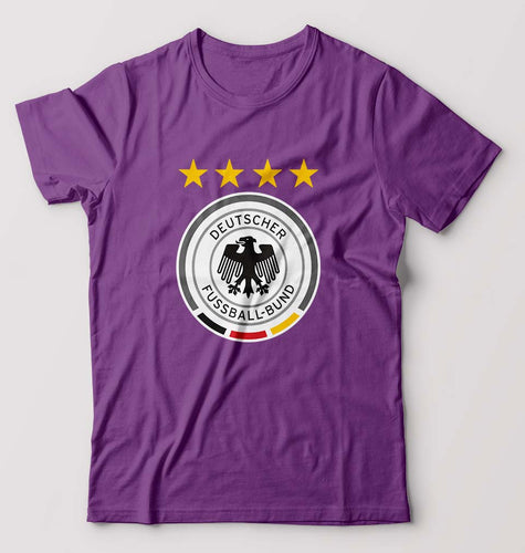 Germany Football T-Shirt for Men-S(38 Inches)-Purple-Ektarfa.online
