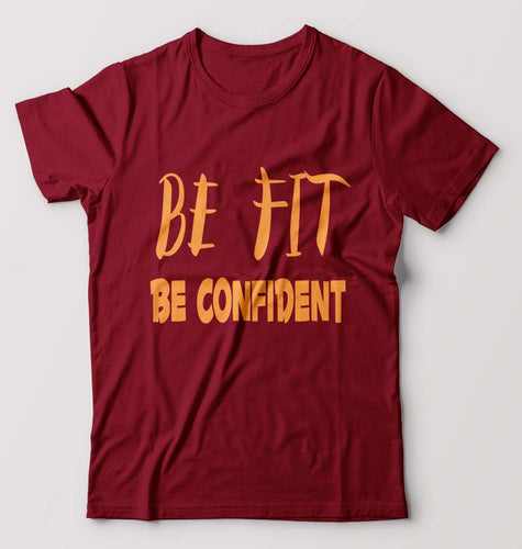 Gym Fit T-Shirt for Men-Maroon-Ektarfa.online