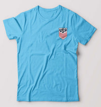 Load image into Gallery viewer, USA Football T-Shirt for Men-Light Blue-Ektarfa.online
