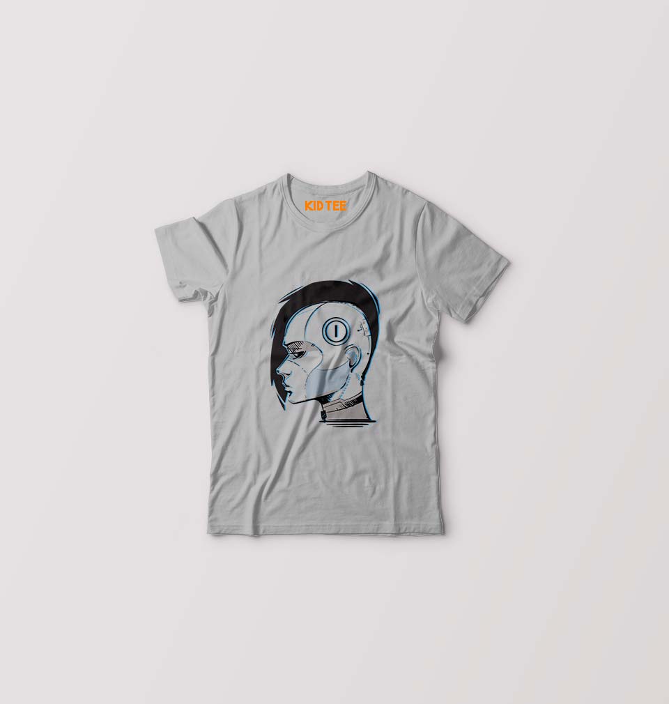 Cyberpunk Kids T-Shirt for Boy/Girl-Grey-Ektarfa.online