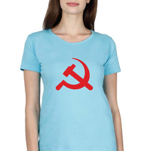 Load image into Gallery viewer, Communist party T-Shirt for Women-Light Blue-Ektarfa.online
