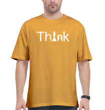 Load image into Gallery viewer, Chess Think Oversized T-Shirt for Men-Golden Yellow-Ektarfa.online
