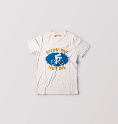 Cycling Kids T-Shirt for Boy/Girl-White-Ektarfa.online